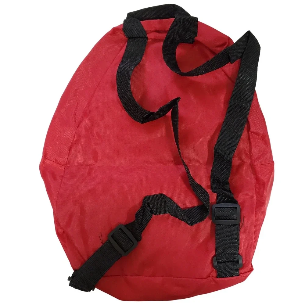 Red Fishers of Men Jesus Fish Embroidered Nylon Backpack Religious Bookbag